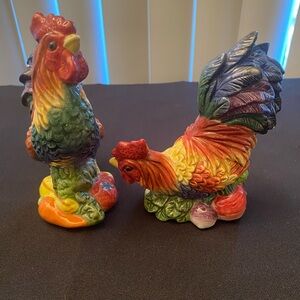 Fitz and Floyd “Coq Du Village” Rooster and Hen Salt and Pepper Shaker